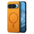 thumbnail image 1 of Compatible with Magsafe for Google Pixel 8A Case, Luxury PU Leather Skin-Feel Magnetic Design Back Protective Phone Cover Case Support Car Mount Holder for Google Pixel 8A, Yellow, 1 of 8