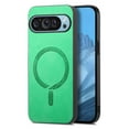 thumbnail image 1 of Compatible with Magsafe for Google Pixel 9 / 9 Pro Case, Luxury PU Leather Skin-Feel Magnetic Design Back Protective Phone Cover Case Support Car Mount Holder for Google Pixel 9 / 9 Pro, Green, 1 of 7