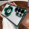 thumbnail image 1 of [Compatible with Magsafe ] Kickstand Case for Samsung Galaxy S24 S23 S22 Ultra Plus Note20Ultra [with Camera Lens Protector] Magnetic holder Millitary Cover (Green,for Samsung Note 20 Ultra), 1 of 13