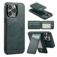 thumbnail image 1 of Compatible with Magsafe Magnetic 2 in 1 Detachable Wallet Case with Card Holder for iPhone 14 Pro Max, for Women Men, PU Leather Flip Kickstand Credit Slots for iPhone 14 Pro Max, Green, 1 of 10