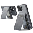 thumbnail image 1 of Compatible with Magsafe Magnetic 2 in 1 Detachable Wallet Case with Card Holder for iPhone 14, for Women Men, PU Leather Flip Kickstand Credit Slots for iPhone 14, Gray, 1 of 10