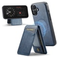 thumbnail image 1 of Compatible with Magsafe Magnetic 2 in 1 Detachable Wallet Case with Card Holder for iPhone 16, for Women Men, PU Leather Flip Kickstand Credit Slots for iPhone 16, Blue, 1 of 12