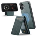 thumbnail image 1 of Compatible with Magsafe Magnetic 2 in 1 Detachable Wallet Case with Card Holder for iPhone 16, for Women Men, PU Leather Flip Kickstand Credit Slots for iPhone 16, Green, 1 of 12