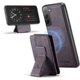 thumbnail image 1 of Compatible with Magsafe for Samsung Galaxy S23 Wallet Case Magnetic Card Holder, RFID Blocking 2 in 1 Detachable Back Flip Kickstand Vintage PU Leather Shockproof Case for Women Men, Purple, 1 of 12
