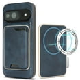 thumbnail image 1 of Compatible with Magsafe Wireless  Charging 2 in 1 Detachable for Google Pixel 9 / 9 Pro Wallet Case with Card Slot Women Men, Classic Magnetic PU Leather Flip Cover for Google Pixel 9 / 9 Pro, Blue, 1 of 8