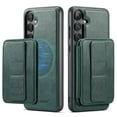 thumbnail image 1 of Compatible with Magsafe for iPhone 12 Pro / 12 6.1" Wallet Case Magnetic Card Holder, RFID Blocking 2 in 1 Detachable Back Flip Kickstand Vintage PU Leather Shockproof Case for Women Men, Green, 1 of 12