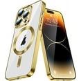 thumbnail image 1 of Compatible with Magsafe iPhone 15 Plus Case Magnetic Cute Glitter Clear for Women Girly Phone Case Bumper Full-Body Protective Shockproof Slim TPU Case for iPhone 15 Plus Gold YX, 1 of 7