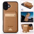 thumbnail image 1 of Compatible with Magsafe for iPhone XR Wallet Case Magnetic Card Holder, RFID Blocking 2 in 1 Detachable Kickstand Premium PU Leather Shockproof Back Phone Case for Women Men,Brown, 1 of 8
