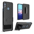 thumbnail image 1 of Compatible for Moto E 2020 Case with Tempered Glass Screen Protector Belt Clip Holster Defender Rugged Shock Proof Armor Protection Phone Cover [Black], 1 of 6