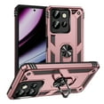 thumbnail image 1 of Compatible with Moto G 5G(2025) Protective Case,Heavy Duty Shockproof Armor Phone Case with 360° Rotating Metal Ring Holder Kickstand Military Grade Protection Rugged Cover,Rosegold, 1 of 7