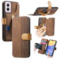 thumbnail image 1 of Compatible with Moto G Power 5G 2024 Wallet Case with RFID Blocking Card Holder,With Wrist Strap Kickstand, PU Leather Flip Case with Magnetic Closure, Shockproof Interior Protective Cover,Brown, 1 of 13