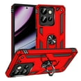 thumbnail image 1 of Compatible with Moto G Stylus 5G (2025) Protective Case,Heavy Duty Shockproof Armor Phone Case with 360° Rotating Metal Ring Holder Kickstand Military Grade Protection Rugged Cover,Red, 1 of 7
