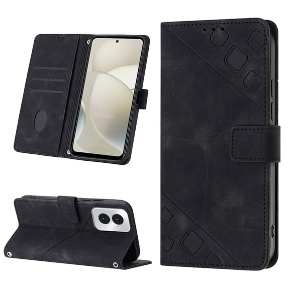 Compatible with Moto G Stylus 5G (2025) Wallet Case for Women RFID Blocking PU Leather Magnetic Clasp with Shoulder Strap Flip Kickstand Cover Credit Card Holder & Cash Slot Phone Cover, Black