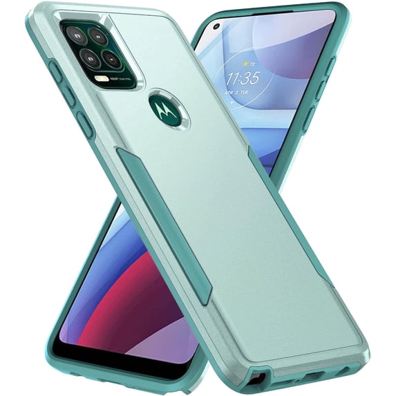Compatible for Moto G Stylus 5G Case,Hard Back & Soft TPU Dual Layer Design,Slim Cover,Anti-Scratch Phone Case,Full Body Shockproof Protective for Moto G Stylus 5G Case 2021 (Green)