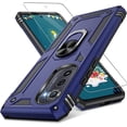 thumbnail image 1 of Compatible for Motorola Edge 2022 Case with HD Screen Protector, Moto Edge 2022 Case with Magnetic Ring Holder, Military-Grade Shockproof Protective Case for Moto Edge 2022, Blue, 1 of 17
