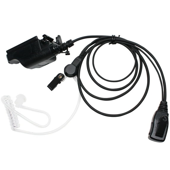 Compatible Motorola MT2000 FBI Earpiece with Push to Talk (PTT) Microphone - Acoustic Earphone For Motorola MT2000 Radio - Headset for Security and Surveillance