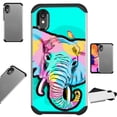 thumbnail image 1 of Compatible Motorola Moto E6 Case Hybrid TPU Fusion Phone Cover (Teal Elephant), 1 of 1