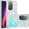 thumbnail image 1 of Compatible with Motorola Moto Edge Plus 2022 Case Glitter Liquid Cute Clear Phone Case Floating Quicksand Shockproof Protective Bumper Soft TPU Case for Moto Edge Plus 2022 5G Star Blue YB, 1 of 13