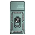 thumbnail image 1 of Compatible WIth Motorola Moto G (2025) Phone Case,Magnetic Rotatable Ring Holder Kickstand,With Sliding Camera Cover,Heavy Duty Shockproof Anti-fall Rugged Phone Case Cover,Darkgreen, 1 of 9