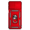 thumbnail image 1 of Compatible WIth Motorola Moto G (2025) Phone Case,Magnetic Rotatable Ring Holder Kickstand,With Sliding Camera Cover,Heavy Duty Shockproof Anti-fall Rugged Phone Case Cover,Red, 1 of 9