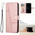 thumbnail image 1 of Compatible for Motorola Moto G 2025 Wallet Case, Card Holder Premium PU Leather Flip Kickstand Cover, Wrist Strap Shockproof Full Protection Phone Case for Motorola Moto G 2025, Rosegold, 1 of 8
