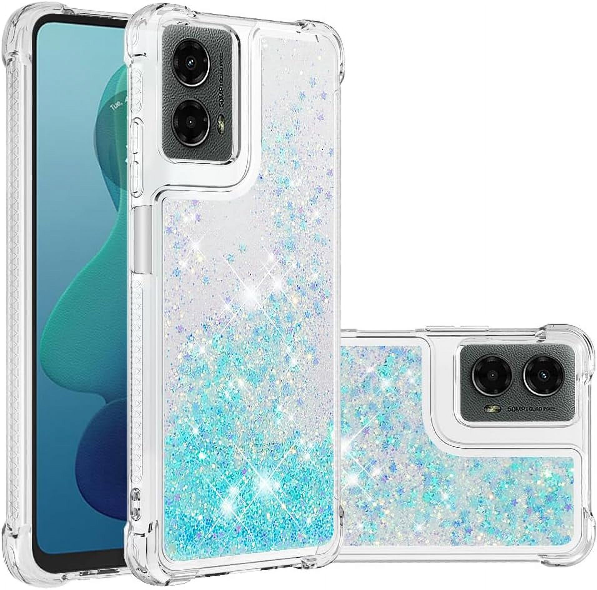 Compatible with Motorola Moto G 5G 2024 Case Liquid Glitter Cute Phone