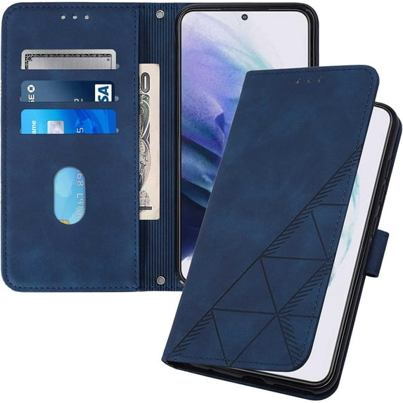 Compatible with Motorola Moto G 5G 2024 Wallet Case Leather with Kickstand Card Slots Phone Case Durable Magnetic Closure Shockproof Protective Cover for Moto G 5G 2024 Blue YBS