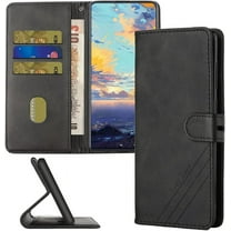 Compatible with Motorola Moto G 5G 2024 Wallet Case, Moto G 5G 2024 Leather Flip Folio Case with Card Holders Kickstand Magnetic Feature Shockproof Case for Moto G 5G 2024 Matte Black