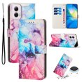 thumbnail image 1 of Compatible with Motorola Moto G 5G 2024 Wallet Case for Women with Credit Card Holders, Designed Flip PU Leather Kickstand Shockproof Protective Cover with Wrist Strap, Pink, 1 of 9
