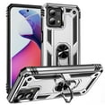 thumbnail image 1 of Compatible with Motorola Moto G Play 4G 2024 Case Built-in 360 Ring Holder Kickstand, Extreme Protection Military Armor Magnetic Car Dual Layer Protective Heavy Duty Phone Cover,Silver, 1 of 6