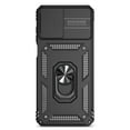 thumbnail image 1 of Compatible WIth Motorola Moto G Power (2025) Phone Case,Magnetic Rotatable Ring Holder Kickstand,With Sliding Camera Cover,Heavy Duty Shockproof Anti-fall Rugged Phone Case Cover,Black, 1 of 9