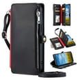 thumbnail image 1 of Compatible with Motorola Moto G Power 5G 2024 Case Wallet with Card Holder for Women Men, PU Leather Magnetic Snap Flip Zipper Wrist Strap Crossbody Strap Stand Case for Moto G Power 5G 2024, Black, 1 of 9