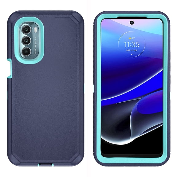 Compatible with Motorola Moto G Stylus 5G 2022 Phone Case Hybrid Rugged Shockproof Hard Protective Drop Proof Full Body Heavy Duty Mobile Cell Cover for XT2215-1 XT2215-4 XT2215DL Women Men Blue