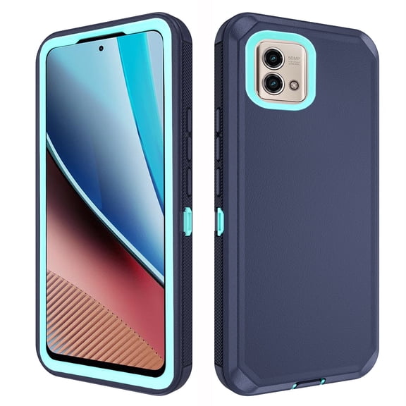 Compatible with Motorola Moto G Stylus 5G 2023 Phone Case Hybrid Rugged Shockproof Hard Protective Drop Proof Full Body Heavy Duty Mobile Cell Cover for GStylus G5 XT2317DL XT2315-5 Women Men Blue