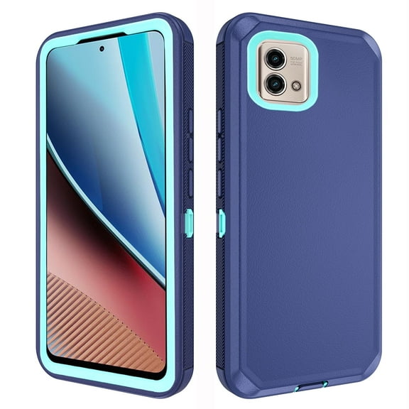 Compatible with Motorola Moto G Stylus 5G 2023 Phone Case Hybrid Rugged Shockproof Hard Protective Drop Proof Full Body Heavy Duty Mobile Cell Cover for GStylus G5 XT2317DL XT2315-5 Women Men Blue