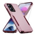 thumbnail image 1 of Compatible with Motorola Moto G Stylus 5G 2024 Phone Case Tempered Glass Screen Protector Hybrid Rugged Shockproof Hard Protective Drop Proof Full Body Heavy Duty Mobile Cell Cover for G5 Women Pink, 1 of 9