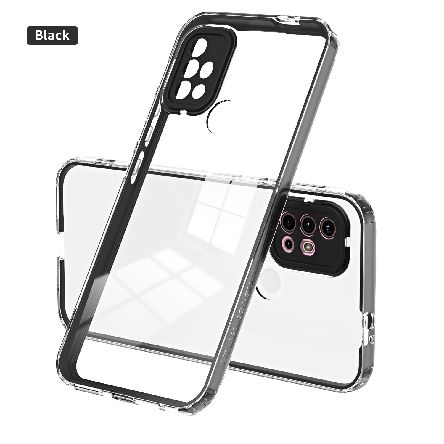 Mixroom Cover Motorola Moto G20 Morbida TPU Con Fantasia Cuori E Scritta Love - Custodia Antiurto N798