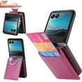thumbnail image 1 of Compatible for Motorola Razr+ 2023 Case Wallet with Card Holder,Luxury PU Leather Protective Phone Case Kickstand Full Coverage Pocket Ring Case for Motorola Razr Plus 2023,Moto Razr 40 Ultra Hot Pink, 1 of 14