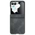 thumbnail image 1 of Compatible with Motorola Razr+ 2025/2024 Phone Case,Built-in Screen Protector,with Hinge Protection,PU Leather Shockproof Anti-Scratch Rugged Ultra Slim Thin Fit Phone Case,Black, 1 of 9