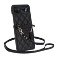 thumbnail image 1 of Compatible with Motorola Razr 40 Case with Strap Premium PU Leather Crossbody Lanyard Credit Card Holder Pocket Non-Slip Shockproof Protective Cover for Motorola Razr 40, Black, 1 of 7
