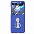 thumbnail image 1 of Compatible with Motorola Razr 60 Ultra Phone Case,Built-in Screen Protector,With Rotatable Contractile Ring Kickstand,Frosted Shockproof Anti-Scratch Ultra Slim Rugged Phone Case,Blue, 1 of 11