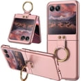 thumbnail image 1 of Compatible Motorola Razr Plus 2023 Case with Ring & Stand,Motorola Razr+ 2023 Case Slim,Cute Thin Protective Cover Phone Case for Moto Razr 40 Ultra Case New Motorola Razr 2023 Cases Women Pink, 1 of 12