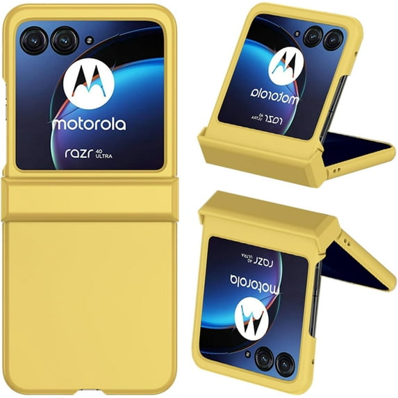 Compatible Motorola Razr Plus Case 2023,Motorola Razr+ 2023 Case with Hinge Protection,Cute Heavy Duty Protective Phone Case for Motorola Razr Plus 2023 Case Motorola Razr 40 Ultra Cover Yellow