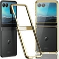 thumbnail image 1 of Compatible Motorola Razr Plus Case 2023,Motorola Razr+ 2023 Case,Plating Heavy Duty Hinge Protection Phone Cover Case for Motorola Razr Plus 2023 Case Motorola Razr 40 Ultra Cover,Champagne Gold, 1 of 11