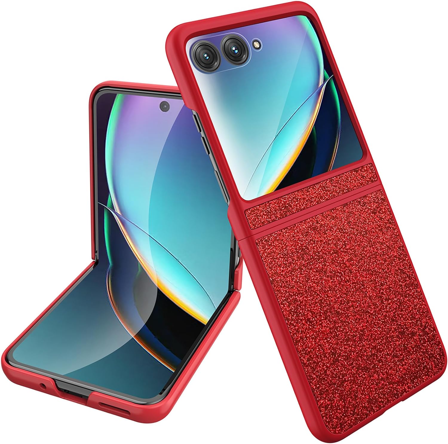 Miimal Compatible With Motorola Razr 60 Ultra Case With Screen Protector, [Hinge Protection] Hard PC Slim Fit Shock Proof Dustproof Frosted Skin-Friendly Protective Case For Moto Razr 60 Ultra, Green