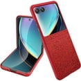 thumbnail image 1 of Compatible Motorola Razr Plus Case 2023 with Screen Protector,Motorola Razr+ 2023 Case,Luxury Glitter Protective Phone Case for Motorola Razr 40 Ultra Case 5G New Moto Razr Plus 2023 Case Red, 1 of 10