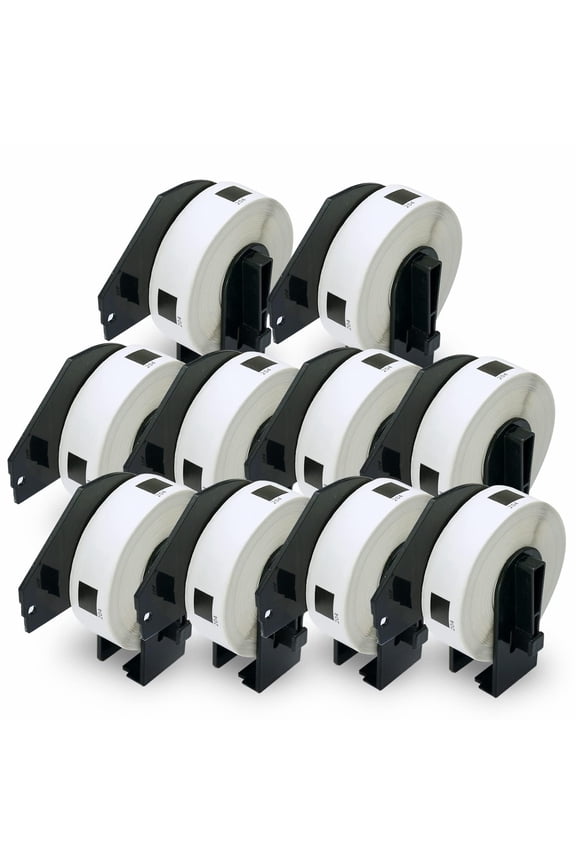 Compatible Multi-Purpose Address Labels Replacement for Brother DK-1204 (0.66 in x 2.1 in), Use with Brother QL Label Printers [10 Rolls/4000 Labels]