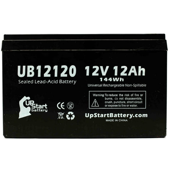 Compatible Newmax FNC12120 Battery - Replacement UB12120 Universal Sealed Lead Acid Battery (12V, 12Ah, 12000mAh, F1 Terminal, AGM, SLA) - Includes TWO F1 to F2 Terminal Adapters