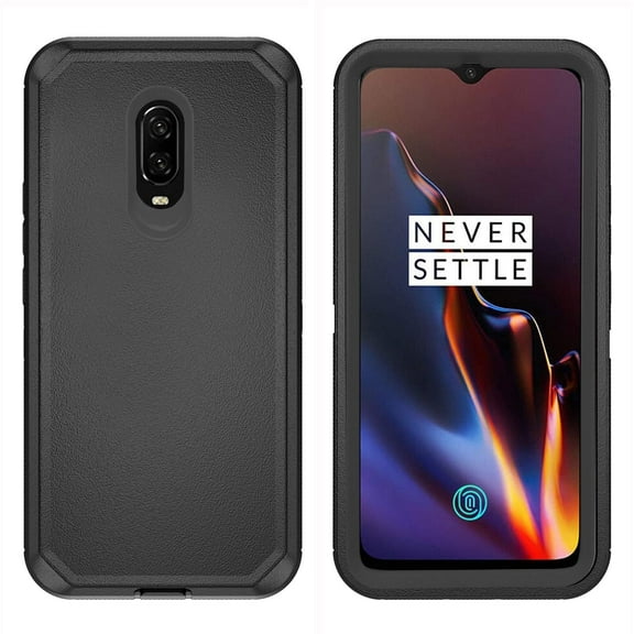 Compatible with OnePlus 6T Phone Case Hybrid Rugged Shockproof Hard Protective Drop Proof Full Body Heavy Duty Mobile Cell Cover for OnePlus6T A6013 One Plus6T 1+ 1 + Plus 1plus T6 Women Men Black