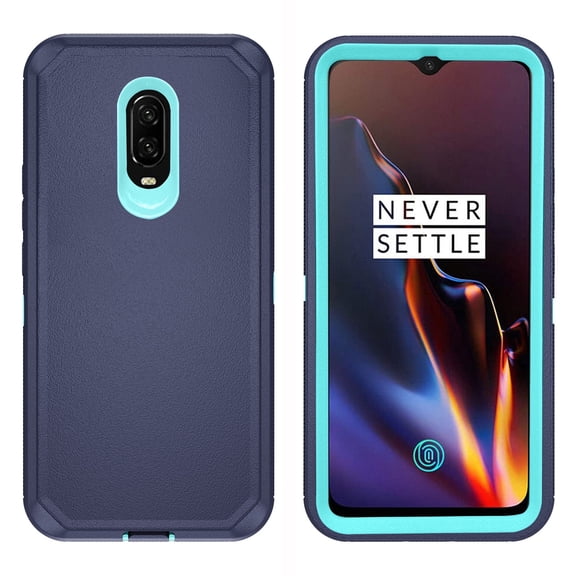 Compatible with OnePlus 6T Phone Case Hybrid Rugged Shockproof Hard Protective Drop Proof Full Body Heavy Duty Mobile Cell Cover for OnePlus6T A6013 One Plus6T 1+ 1 + Plus 1plus T6 Women Men Blue